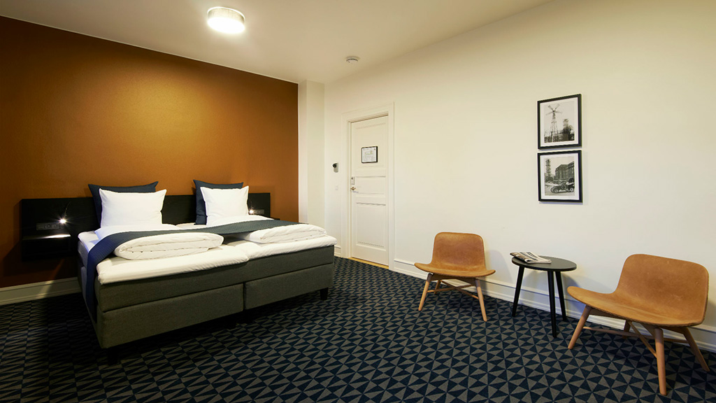 Milling Hotel Ritz i Aarhus dobbeltværelse