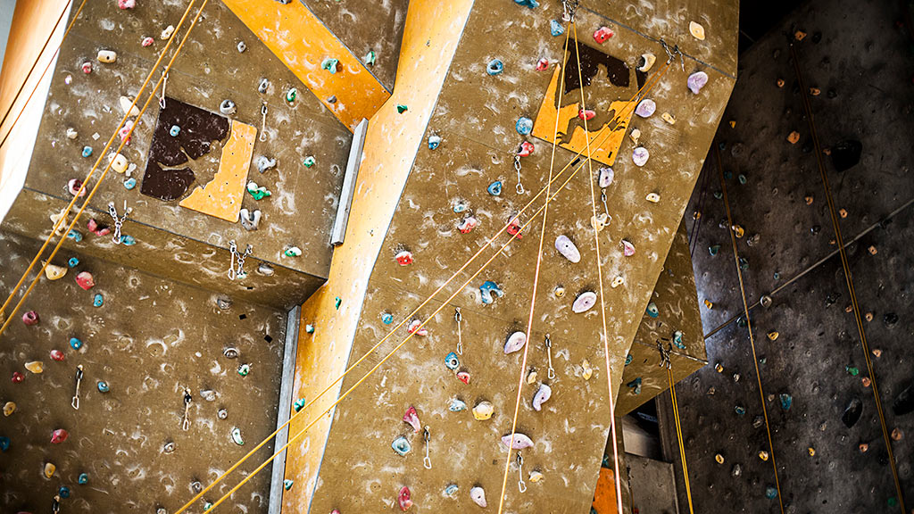 Klatrevæg i DGI Huset Aarhus