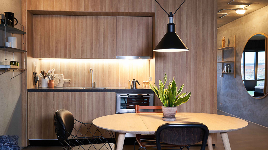 Køkken i Hotel GUESTapart