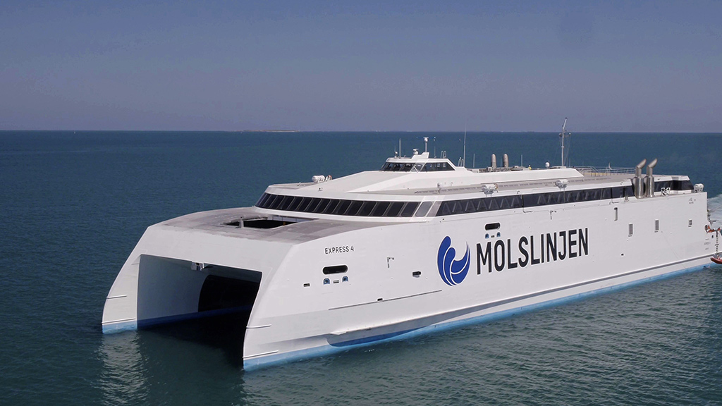 The ferry Molslinjen between Odden and Aarhus