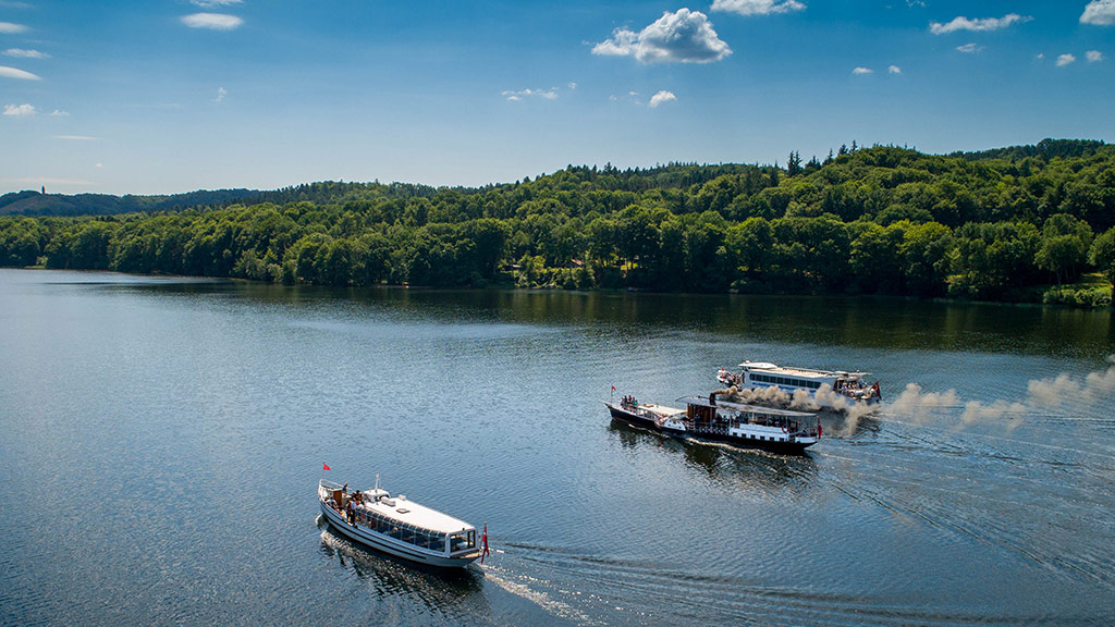 Hjejlen og Hjejleselskabets både på Silkeborgsøerne