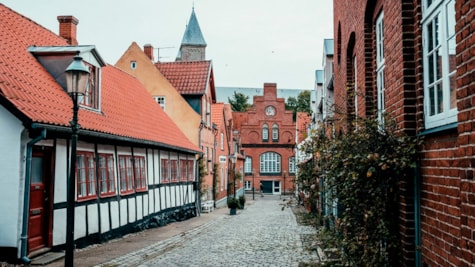 Gade i Domkirkekvarteret i Viborg