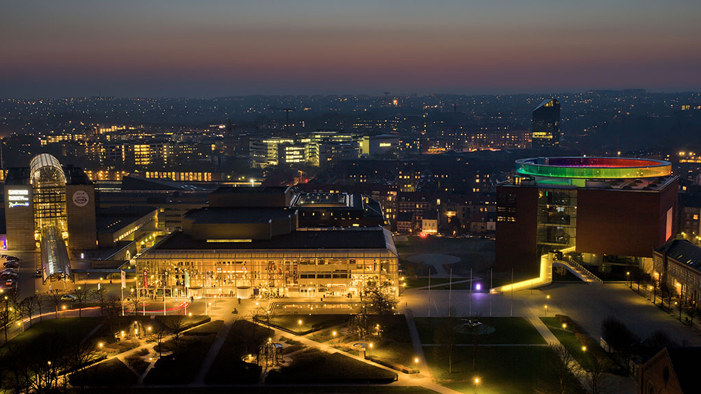 Musikhuset Aarhus by night