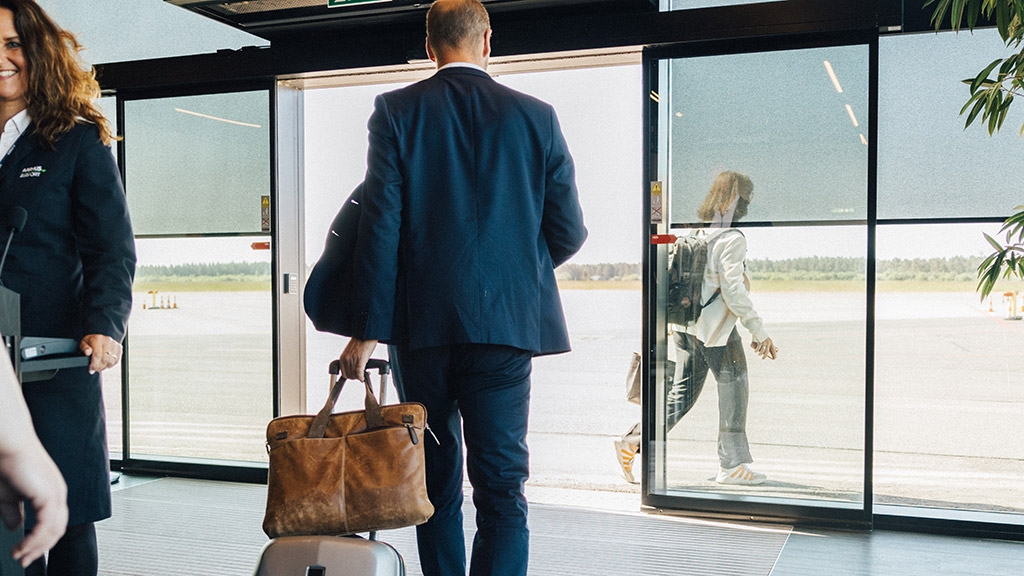 Business Traveller in Aarhus Airport