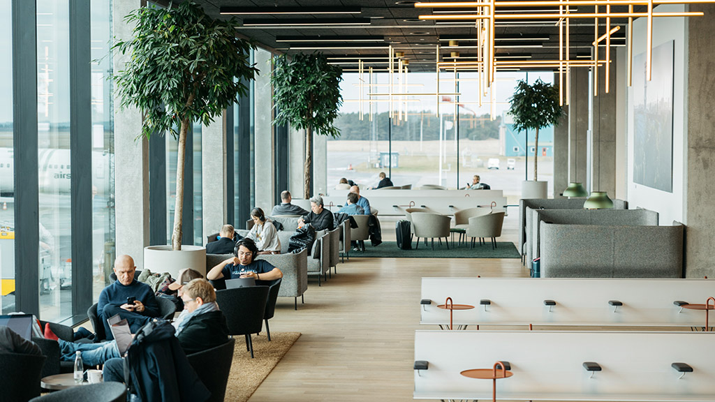 Venteområde i Aarhus Airport