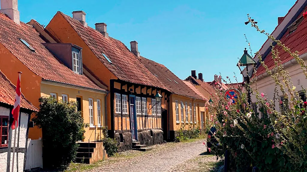 The city Ebeltoft at Djursland