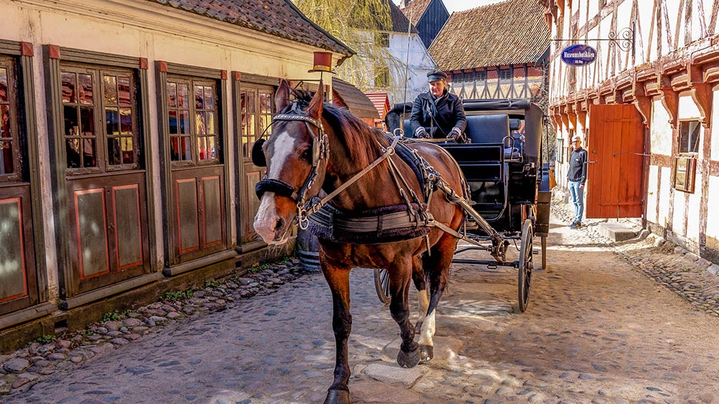 Hestevogn i Den Gamle By