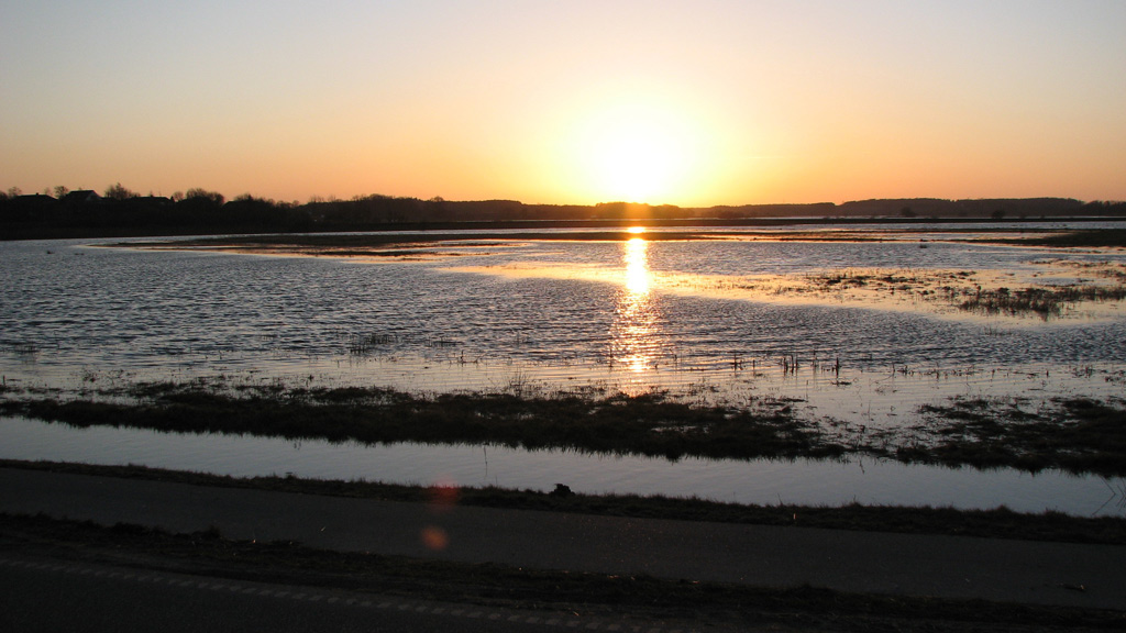 Sunset over Kolind Sund