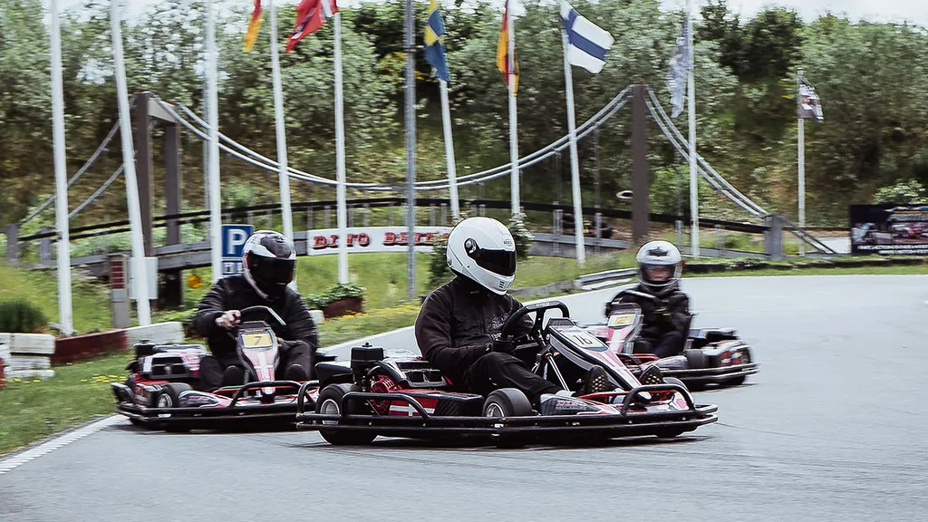 Go-kart race at Auning Kart Park