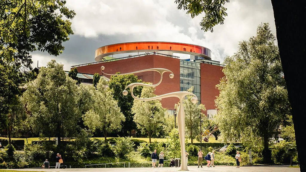 Mølleparken in Aarhus with a view of ARoS and Your rainbow panorama