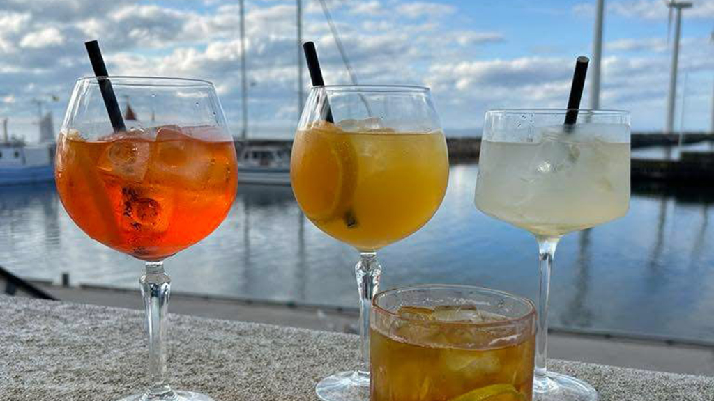 Delicious drinks at Bønnerup Harbour in northern Djursland