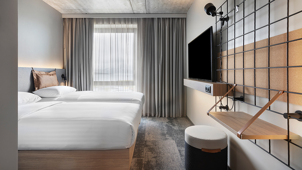 Værelse på hotel Moxy Aarhus