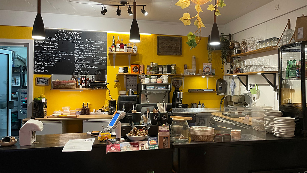 Behind the counter at Café SNAK