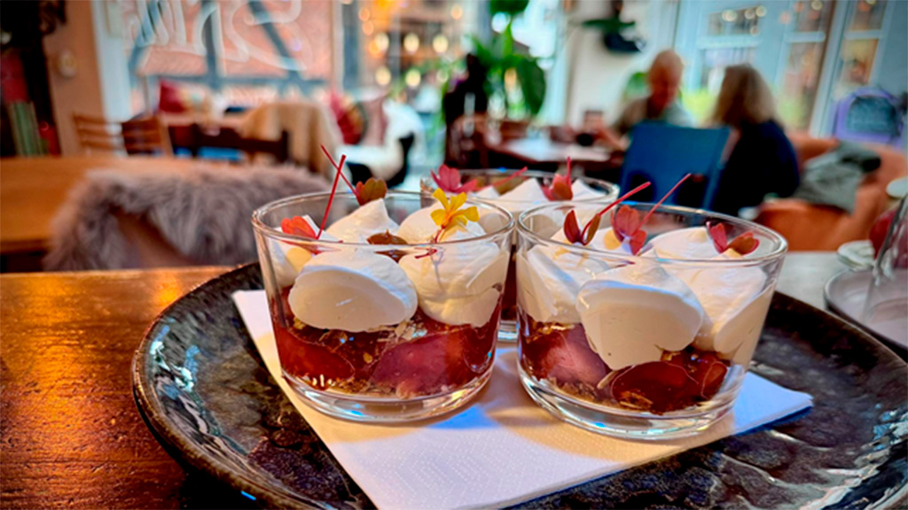 Homemade dessert at Café SNAK