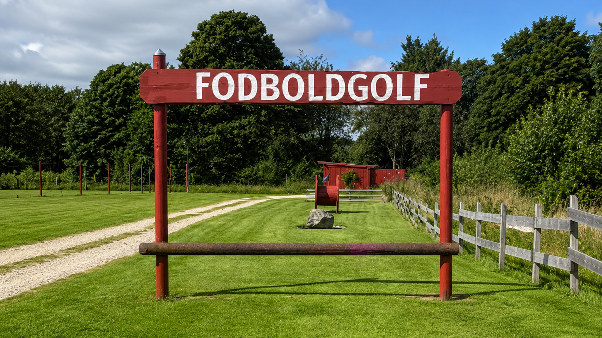 Fußballgolf in Sprækkebjerg bei Hammel