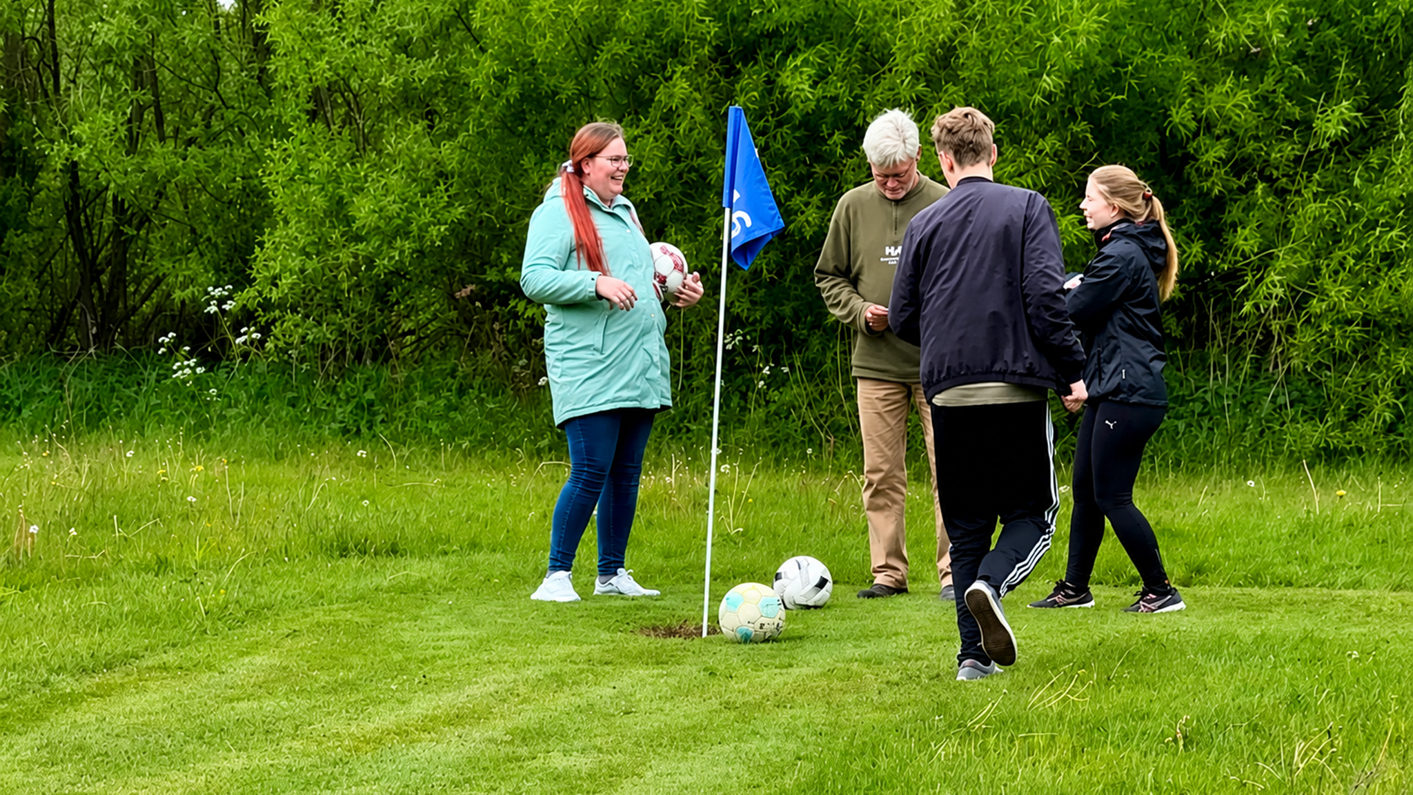 Gemütlichkeit und Fußballgolf in Sprækkebjerg bei Hammel