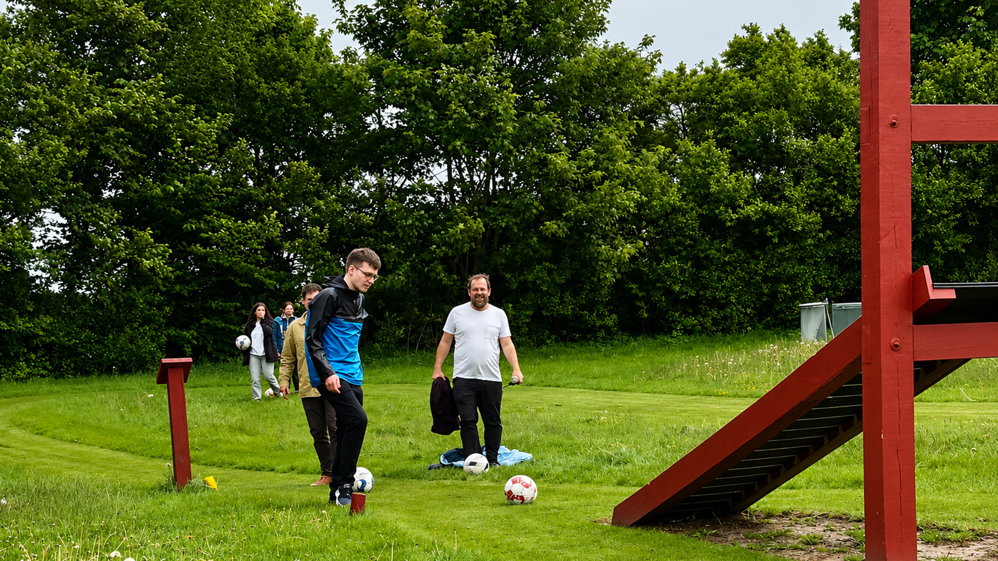Fußballgolf und Wettbewerb in Spækkebjerg bei Hammel