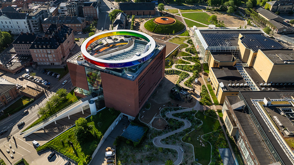 ARoS Aarhus Art Museum seen from above