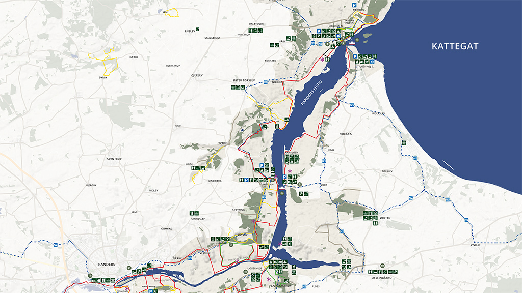 Map of the Randers Fjord Trail