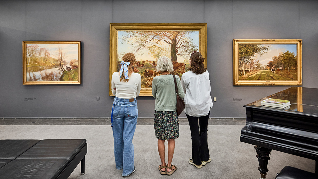 Visitors view works at Randers Art Museum