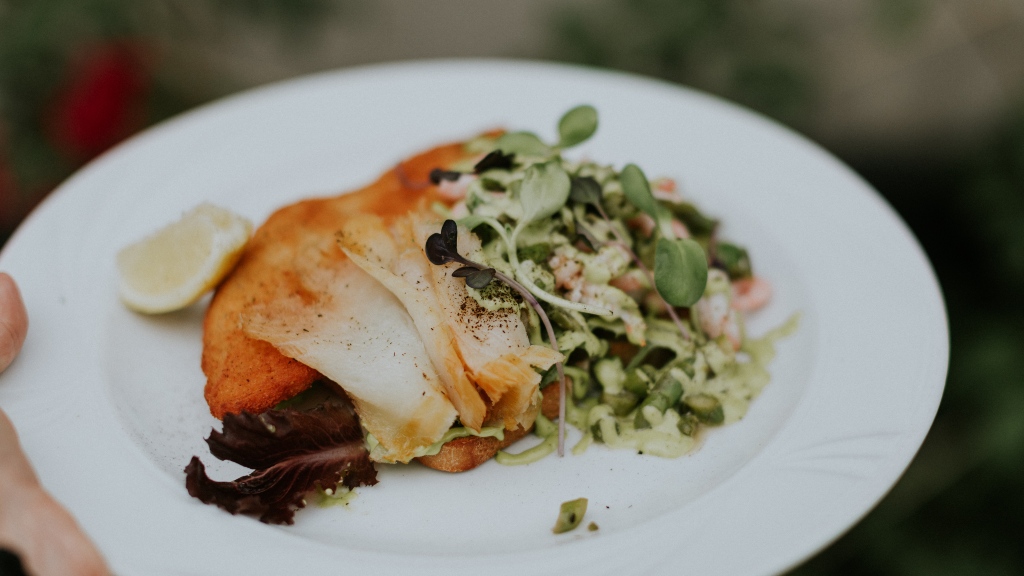 Delikat fiskeanretning på Restaurant Mumm.