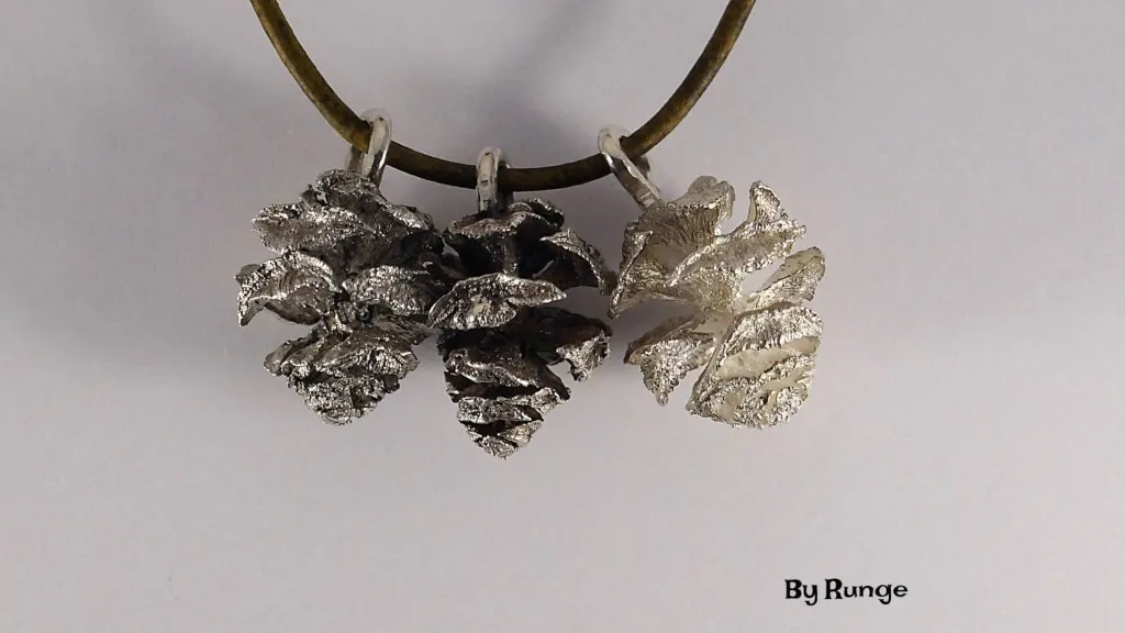 Necklace with cones as a pendant from By Runge.