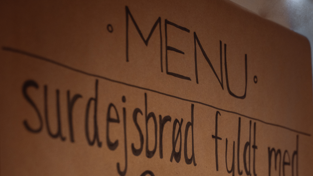 Check the board at café Marstang to see what is on the menu.