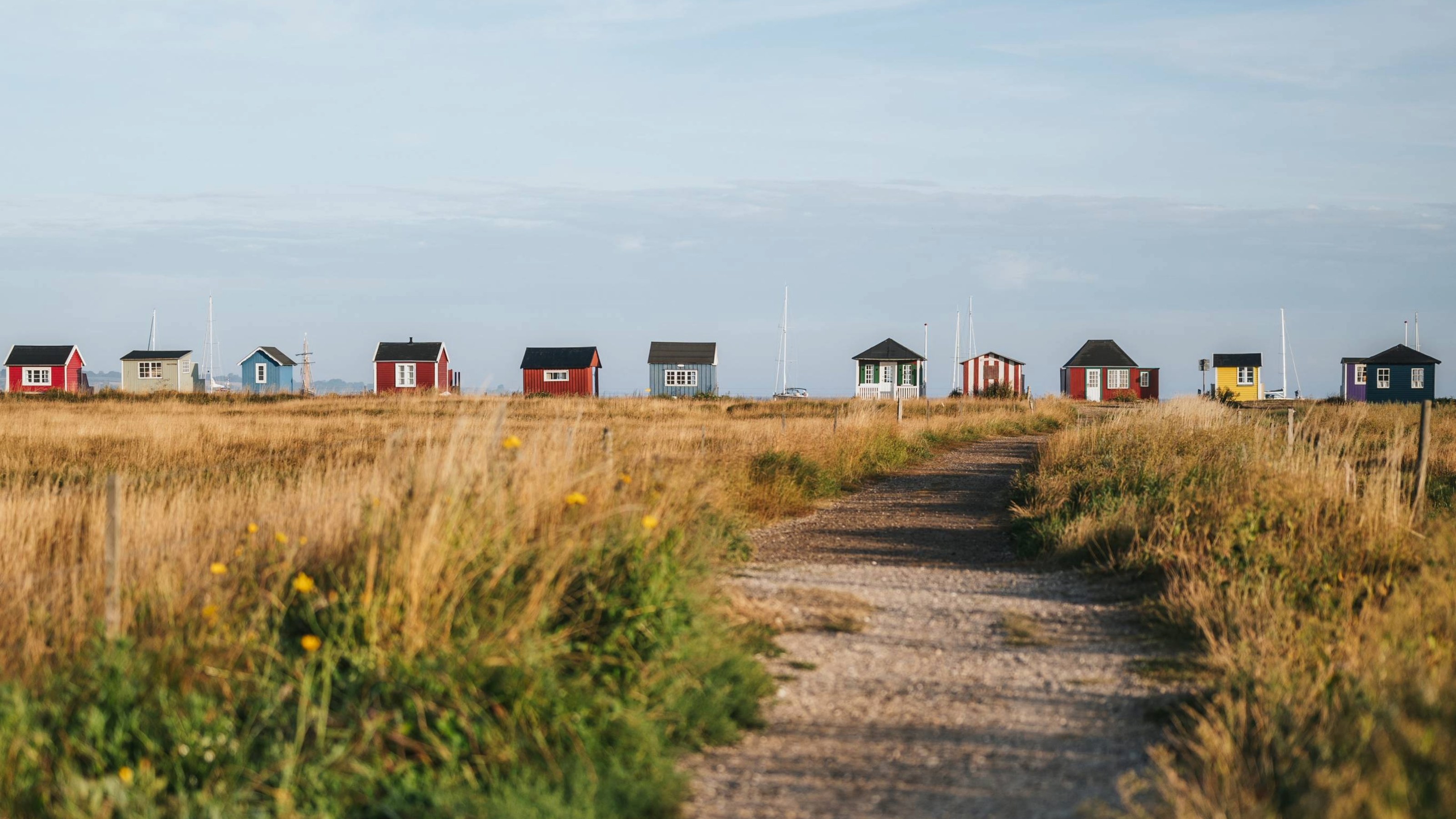 Badehusene at Vesterstrand in Ærøskøbing