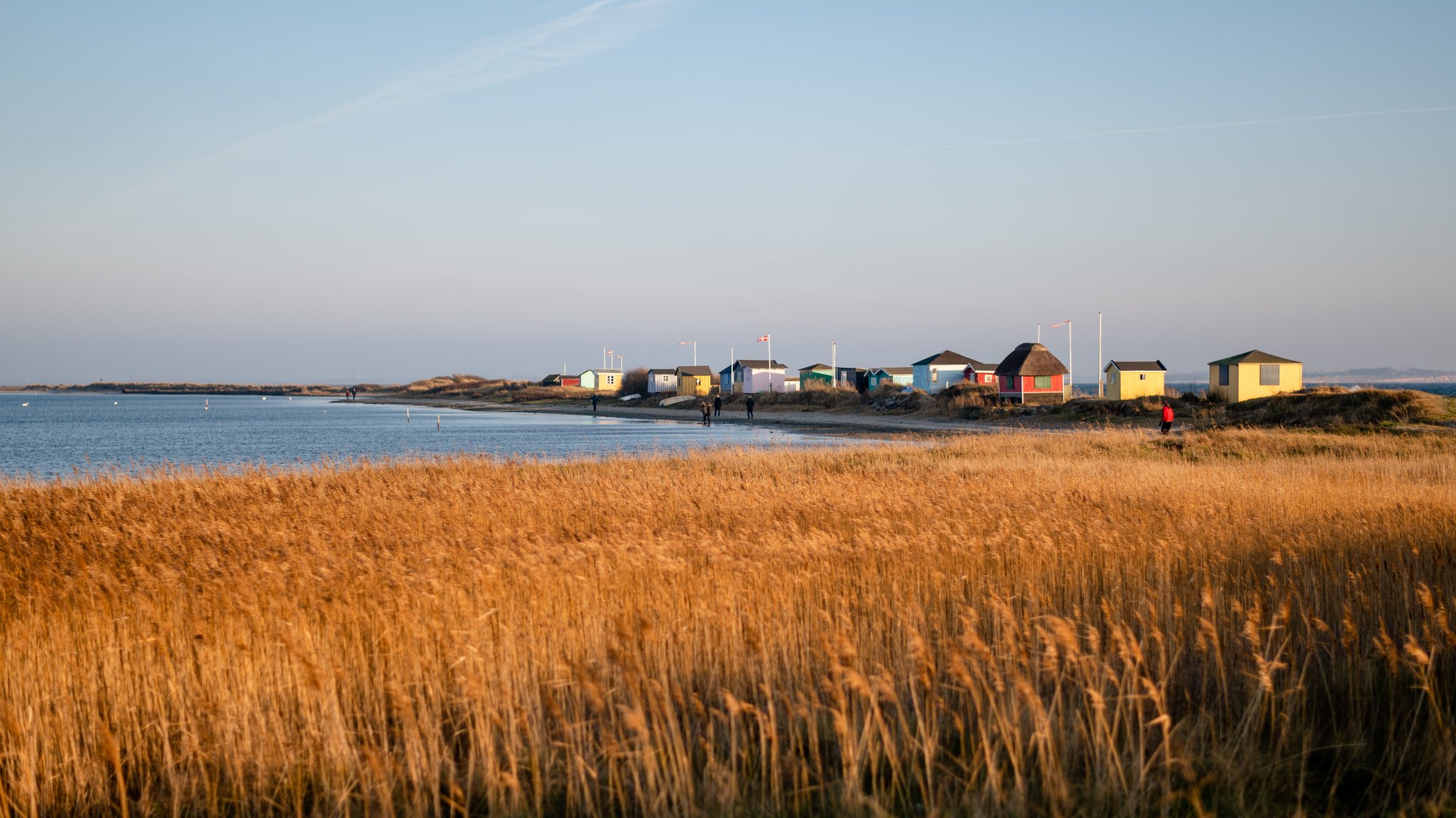 The iconic beach huts on Ærø