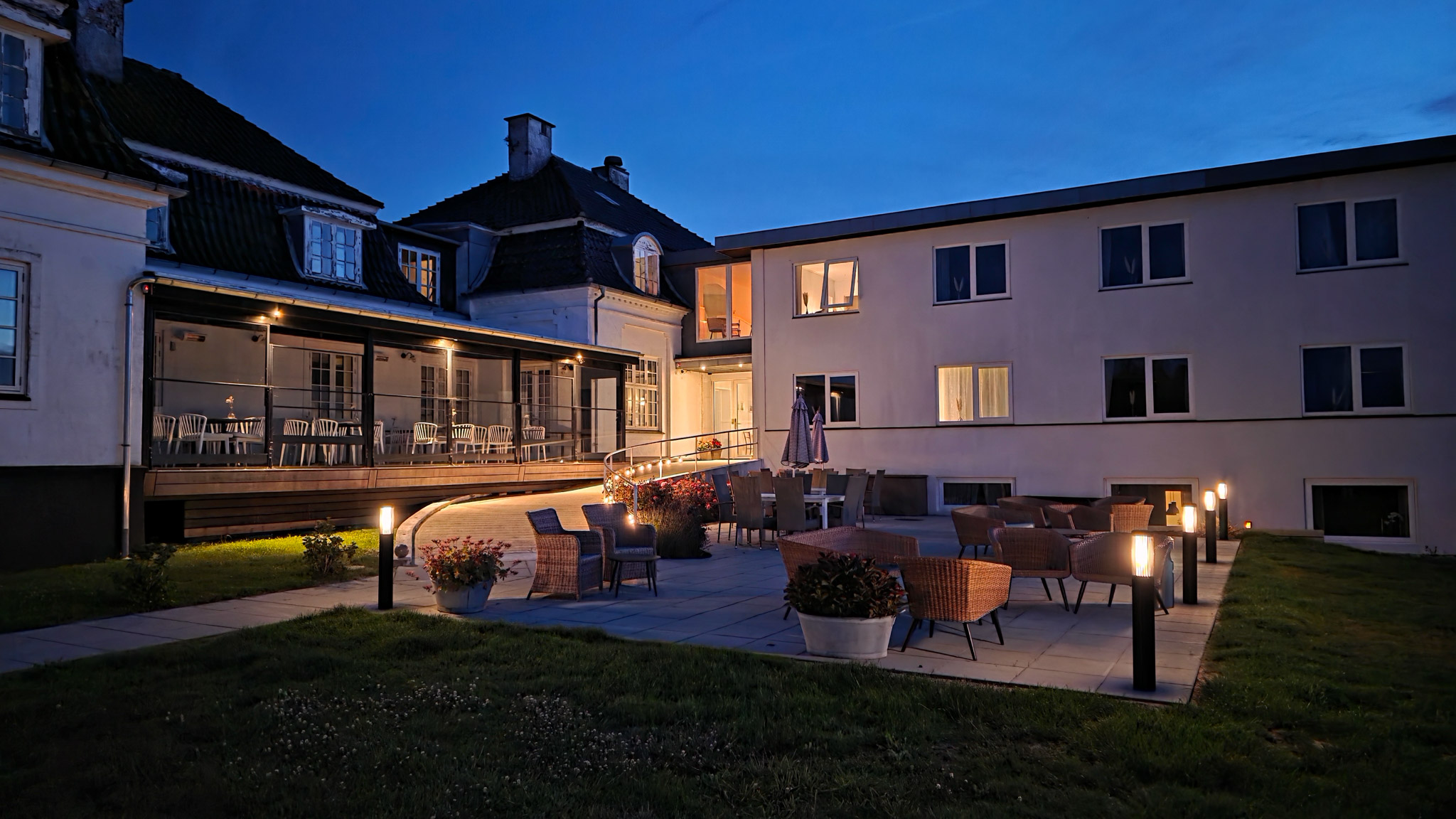 Hotel & Restaurant Udsigten aftenstemning