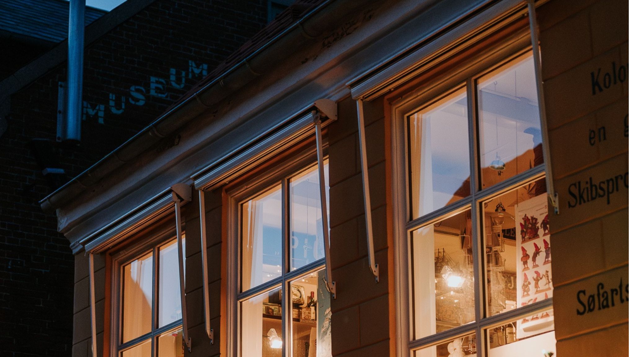 Marstal Søfartsmuseum om aftenen