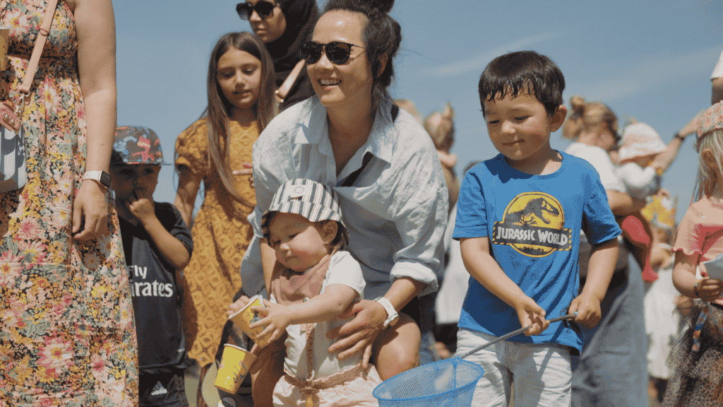 Mother with two little children at BørnefestiBAL