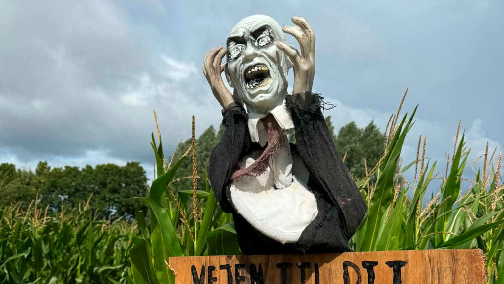 Halloween figur at sign