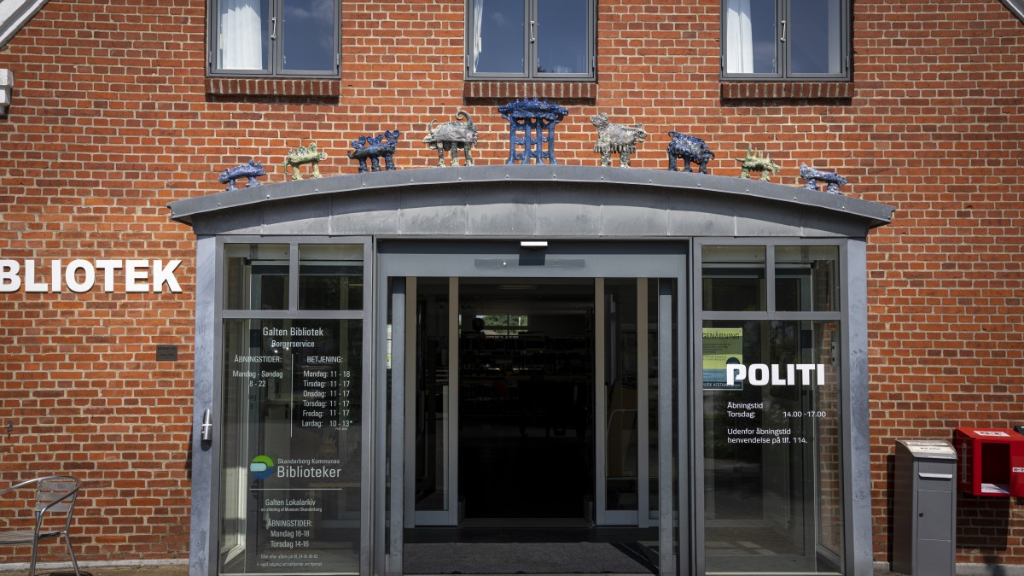 Kunstværk på Galten Bibliotek