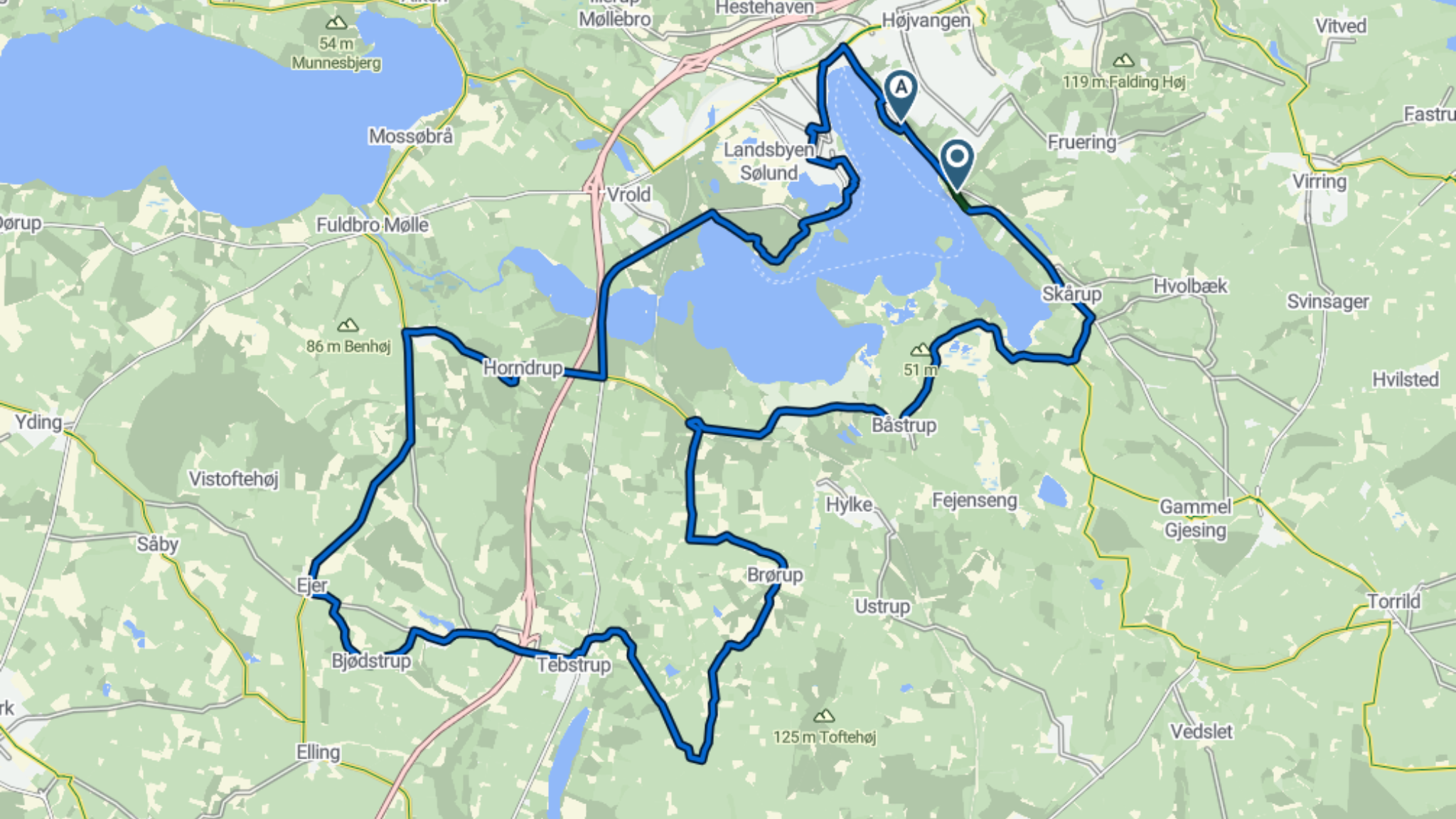 Skanderborg Sø and Ejer Bjerge