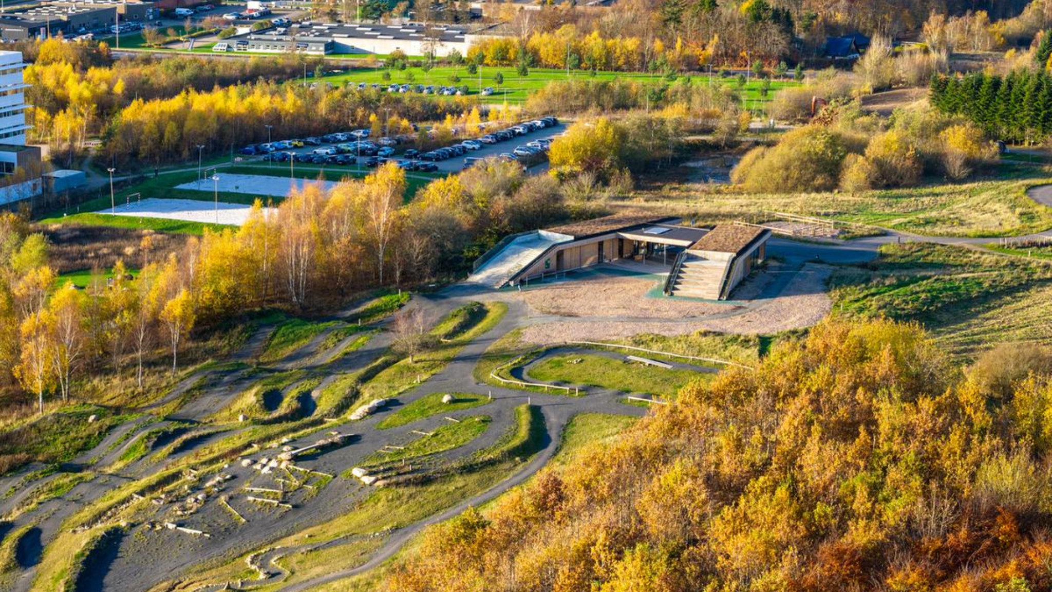 The Beautiful View Across Trailcenter Skanderborg