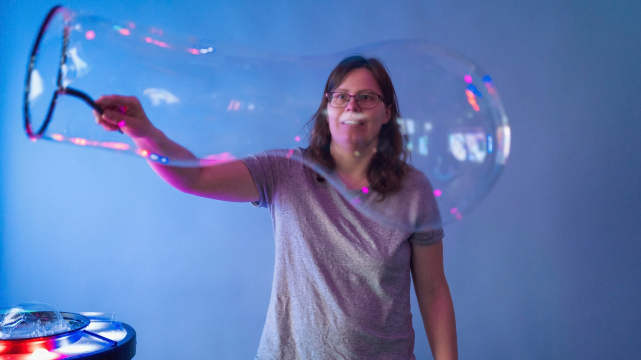 Sæbebobleshow i Kulturhuset Skanderborg