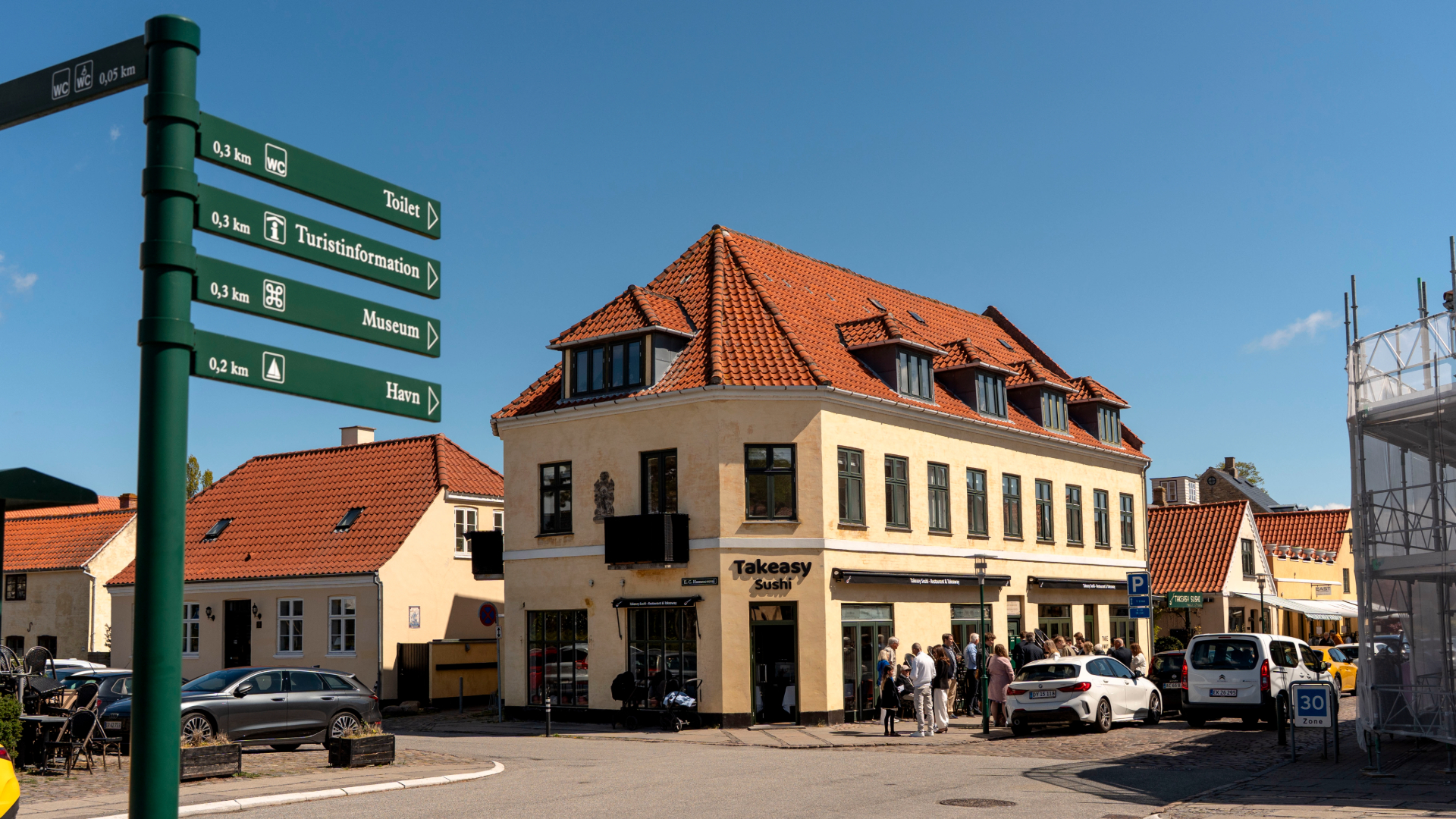 Fassade von Takeasy in Dragør