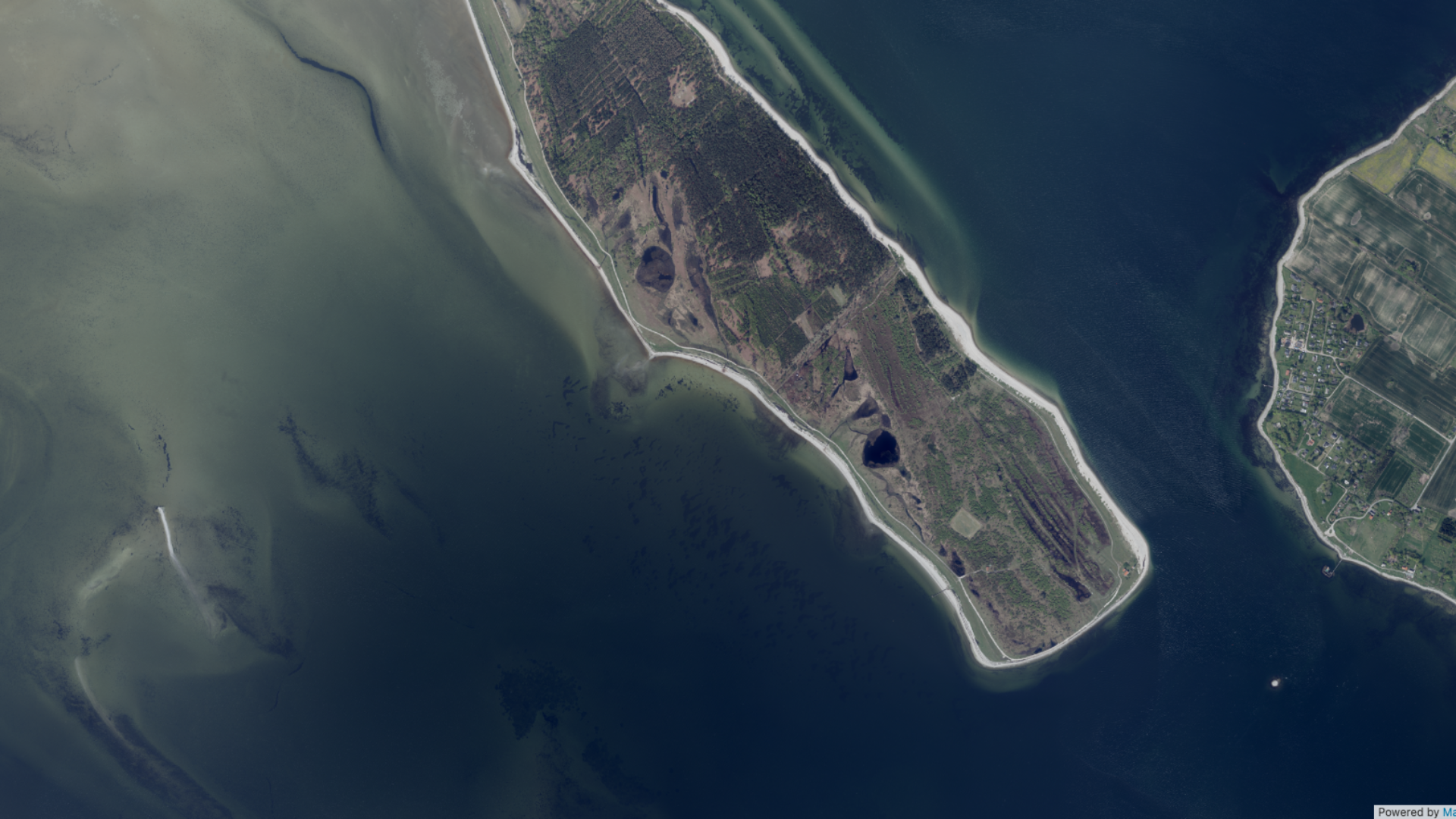 Aerial view of a coastline Enbærodde